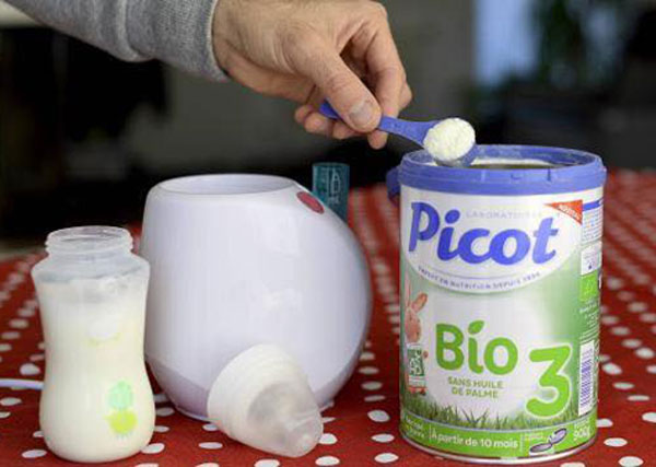 incinération de lait infantile