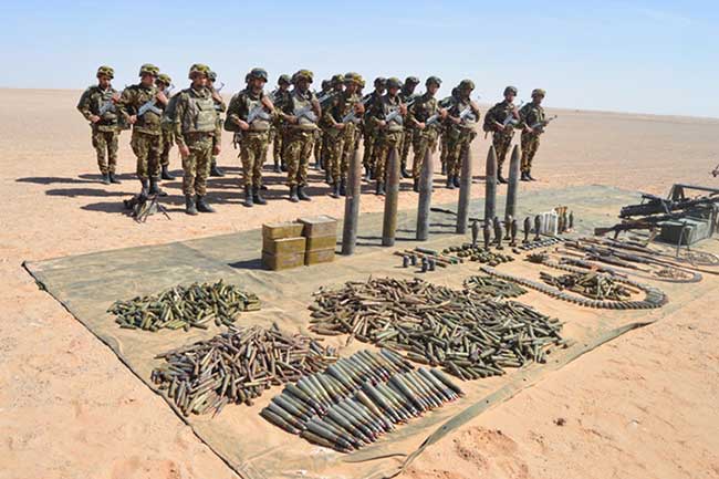 cache d'armes et de munitions
