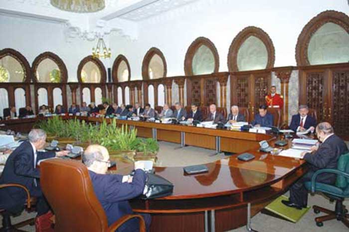 réunion du Conseil des ministres