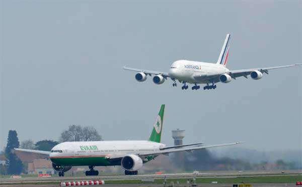 trafic aérien international en France