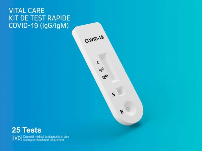 vitalcare Un kit de test rapide Covid-19 commercialisé en Algérie depuis le 1er juillet