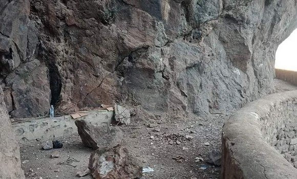 Bejaia: important éboulement rocheux à Cap Carbon
