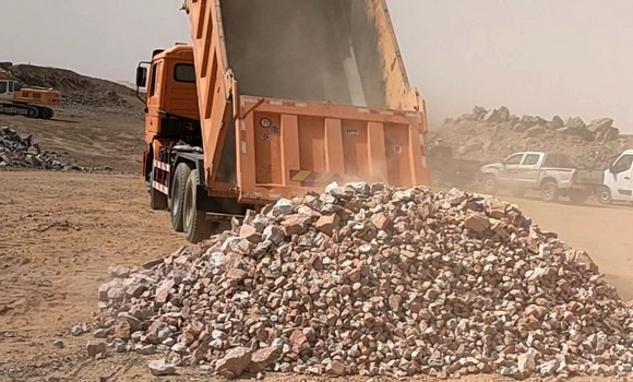 Mine d'Amesmessa: réception des 1es quantités de minerais d'or